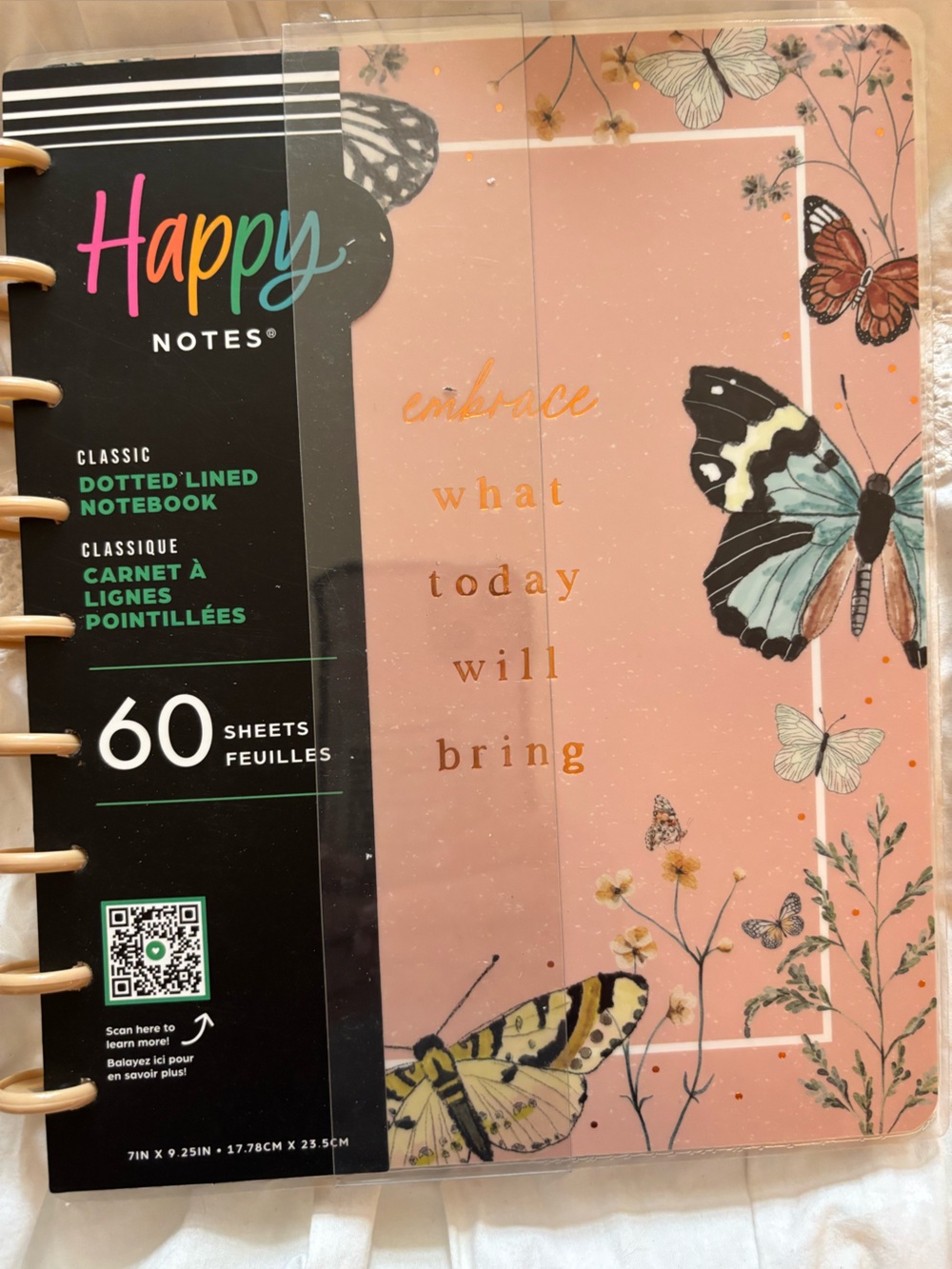 The Happy Planner Pink Butterfly Floral Disc  Notebook